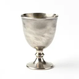 Goblet of hammered silver