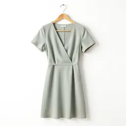 Wrap dress on a hanger