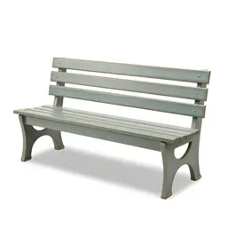 Garden bench with slats