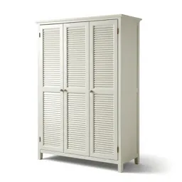 Wardrobe with louvred doors