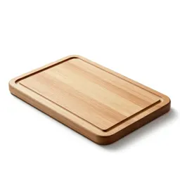 Wooden cutting board with a juice groove