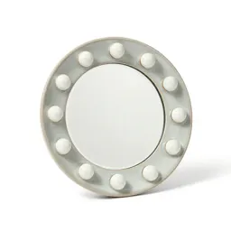 Mirror with bulb surround