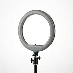 Ring light on a stand