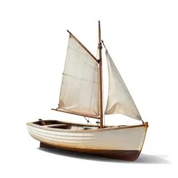 Wooden sailing dinghy