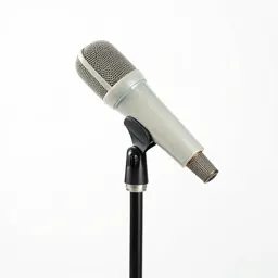 Boom microphone on a stand
