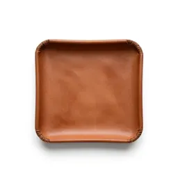 Leather valet tray