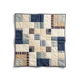 Patchwork quilt folded into a square