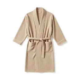 Waffle-weave bathrobe