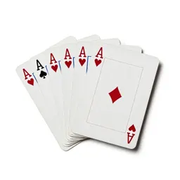 Deck of playing cards fanned out