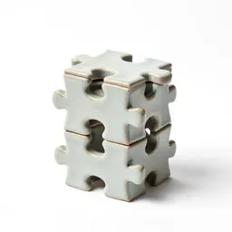 Jigsaw puzzle piece stack