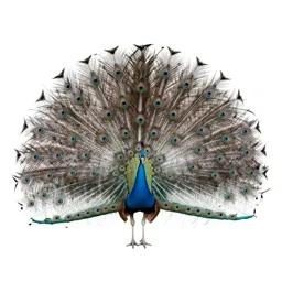 Peacock displaying