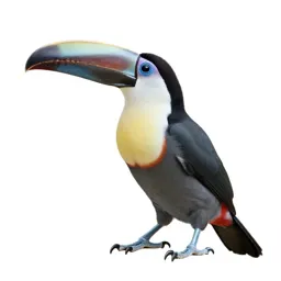 Toucan with an oversized bill