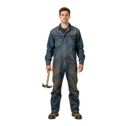 Field geologist with a rock hammer