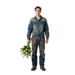 Florist arranging stems