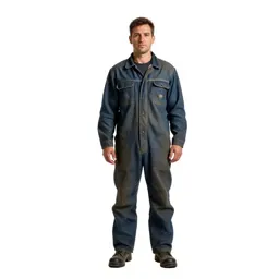 Lighthouse keeper in oilskins