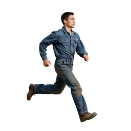 Long-distance runner mid-stride