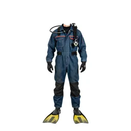 Rescue diver with fins