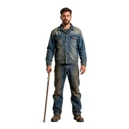 Shepherd with a crook