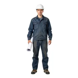 Architect carrying rolled plans