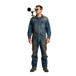 Astronomer at a telescope eyepiece