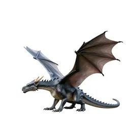 Dragon with folded wings