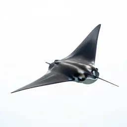 Manta ray gliding