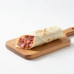Burrito cut in half