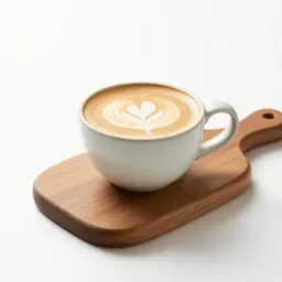 Flat white in a ceramic cup