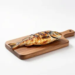 Grilled fish on a plate