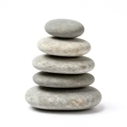 River stone stack