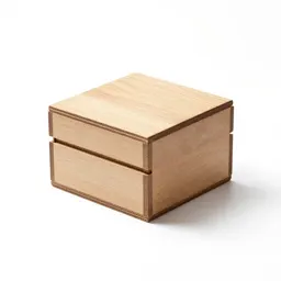 Hinged wooden gift box