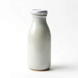 Milk bottle with a foil cap