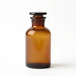 Amber glass apothecary bottle