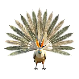 Bird of paradise displaying