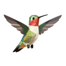Hummingbird at a flower