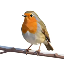 Robin on a frosted branch