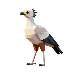 Secretary bird striding