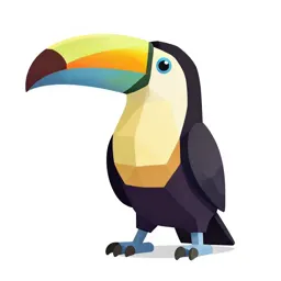 Toucan with an oversized bill