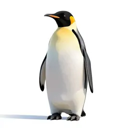 Emperor penguin with a chick