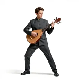 Bard with a travelling lute