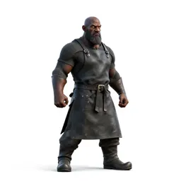 Dwarven blacksmith in a leather apron