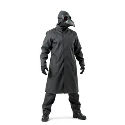Plague doctor with a beaked mask