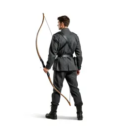Wandering forest ranger with a longbow