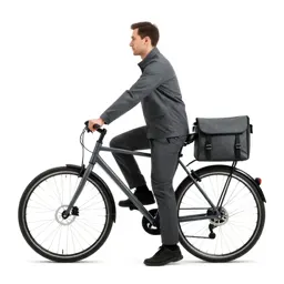 Bicycle courier with a messenger bag