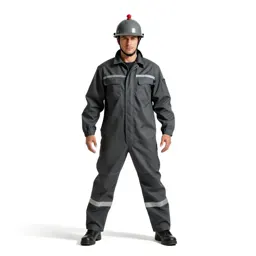 Lighthouse keeper in oilskins