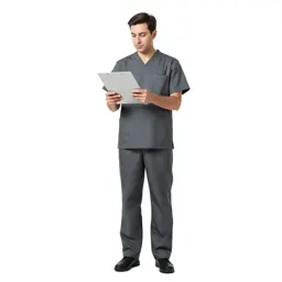Nurse checking a chart