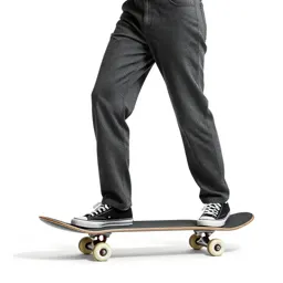 Skateboarder with a board underarm