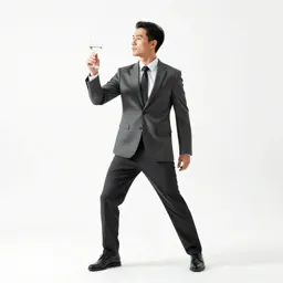 Sommelier examining a glass