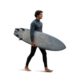 Surfer carrying a board