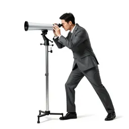 Astronomer at a telescope eyepiece